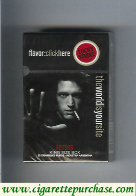 Lucky Strike FlavorChickHereTheWorldIs Filters hard box cigarettes